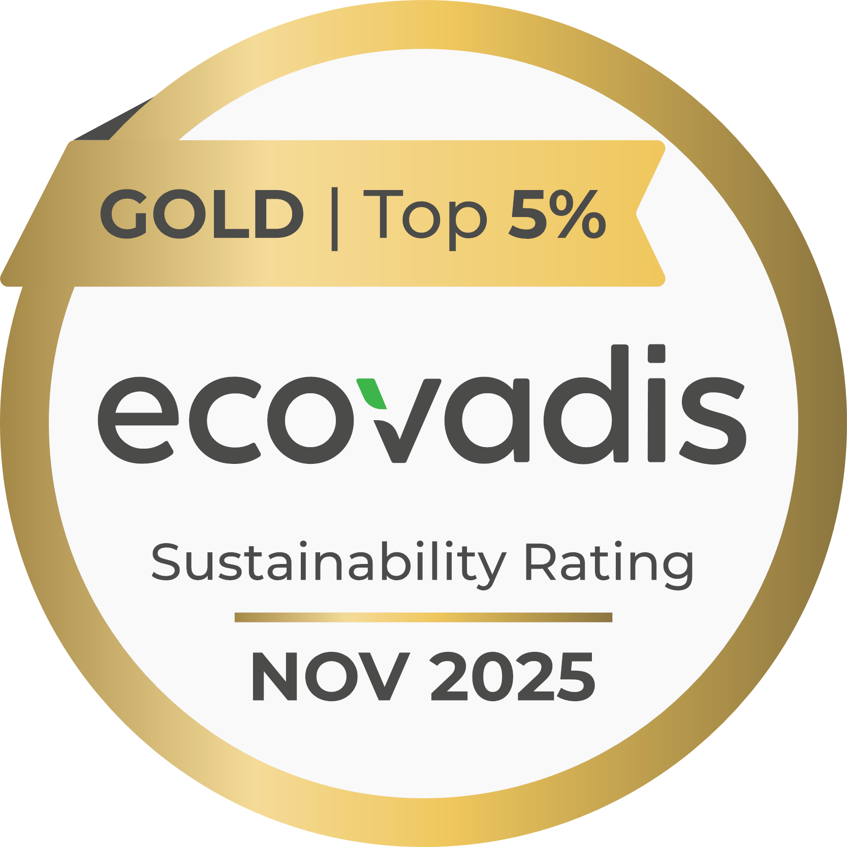 Ecovadis Gold medal 2025